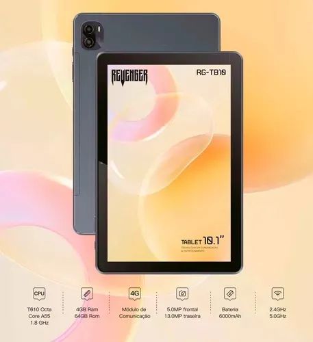 Tablet Revenger 10.1 polegadas 4GB RAM e 64GB ROM  - Foto 4
