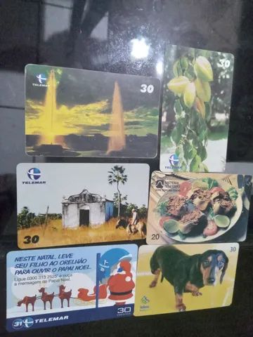 6 cartões telefônicos variados  - Foto 2