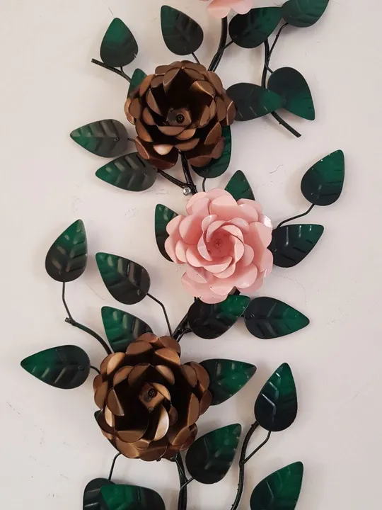Galho de rosas decorativo Ferro