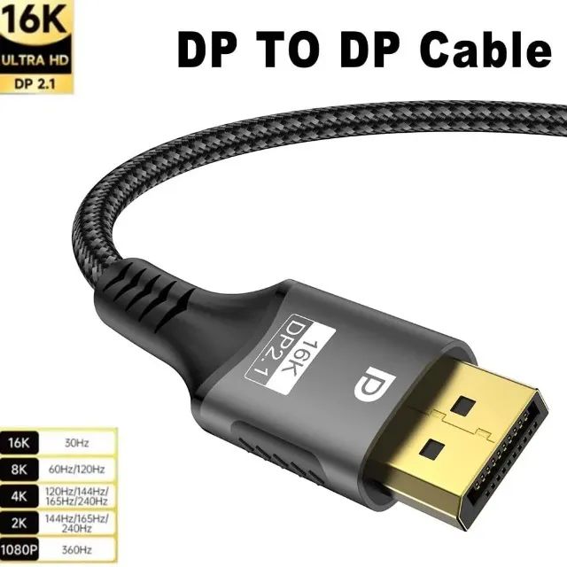 Cabo Displayport 2.1 16K/60Hz da FDBRO - 1 Metro