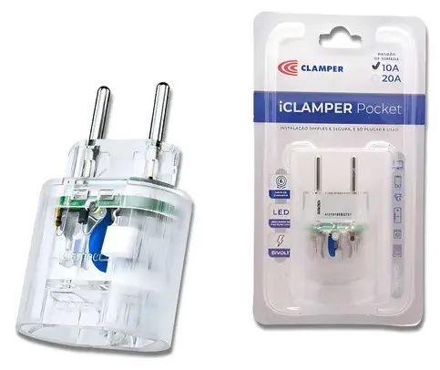 Pino Protetor Raio Surto 2P 10A Clamper Bivolt