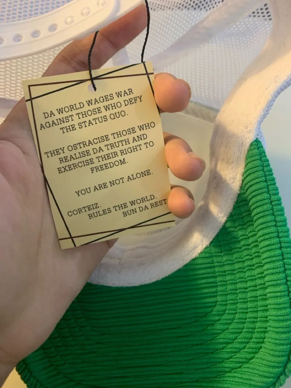 Boné Verde e Branco Trucker Corteiz - Foto 4