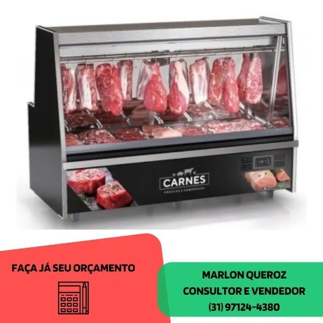 Balcão de Açougue 2M Gelopar 220v com Tendal