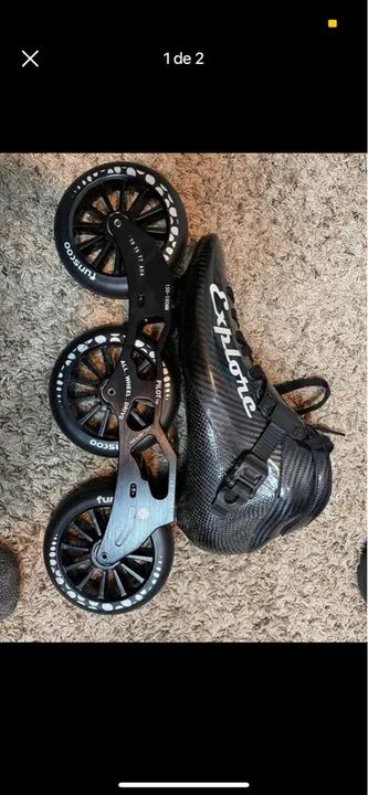 Patins Inline Explore - Carbono - Tamanho 41 - Foto 2