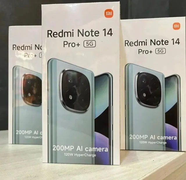 Redmi Note 14 Pro Plus 5G, 512/12GB, cor preto, azul e lilás, câmera de 200mp, LACRADO.