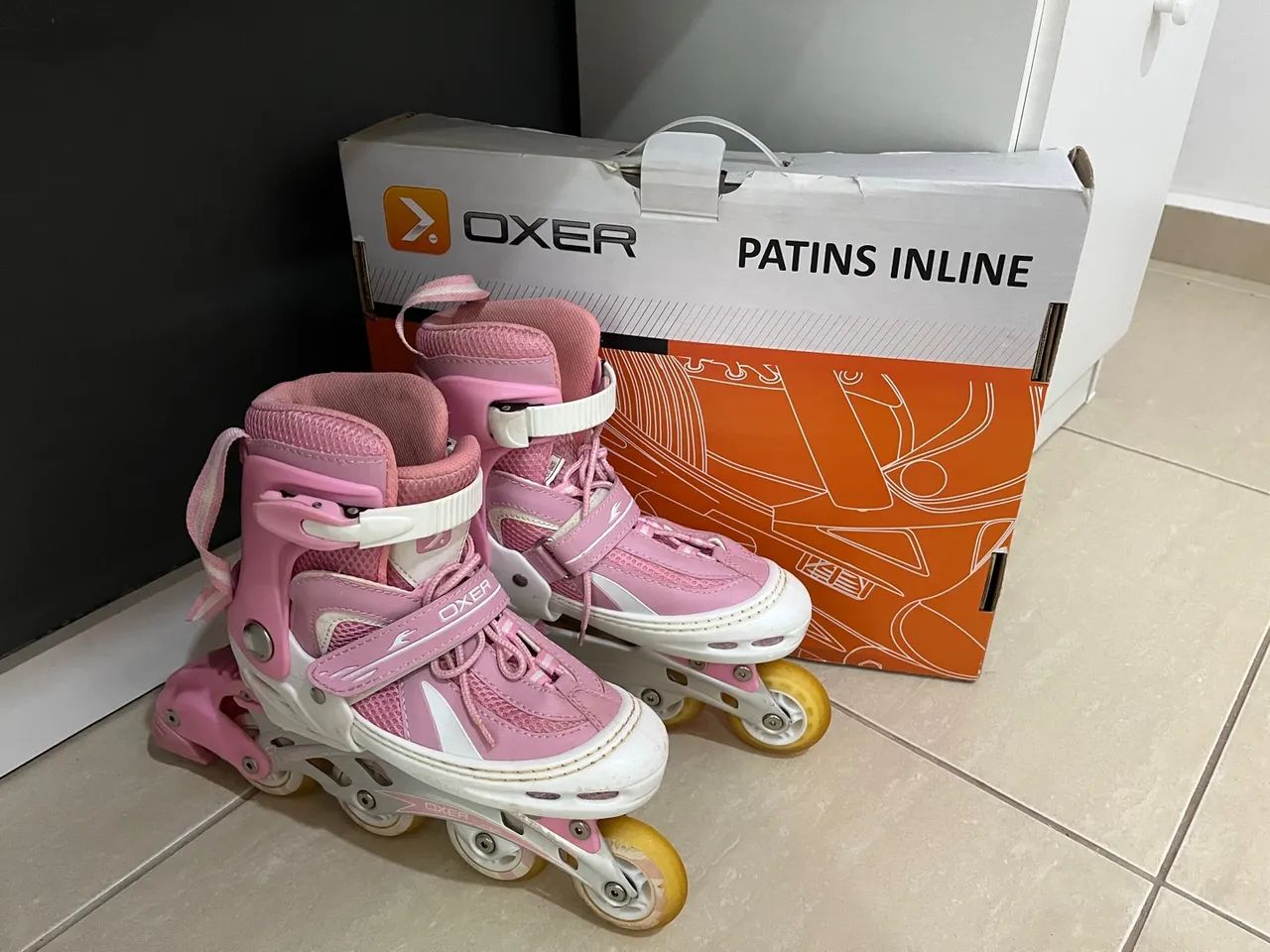 Patins InLine Feminino Ajustável OXER - Foto 3