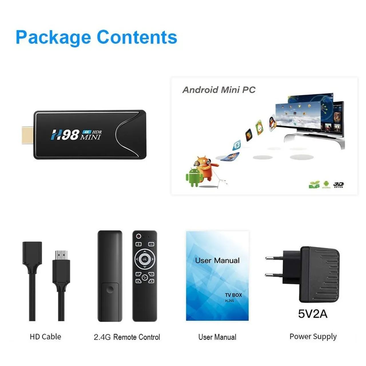 TV Stick h98/Android /2.4G-5G Wifi - Foto 6