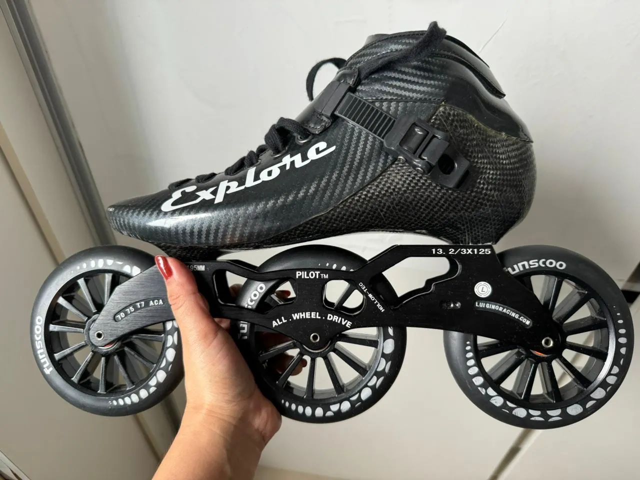 Patins Inline Explore - Carbono - Tamanho 41 - Foto 3