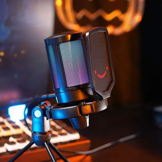 Microfone Gamer Fifine A6V RGB Lacrado - Foto 2