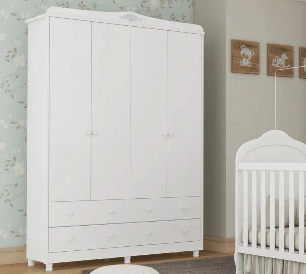 Roupeiro Infantil Elo Liso 100% MDF - Peroba - Foto 2