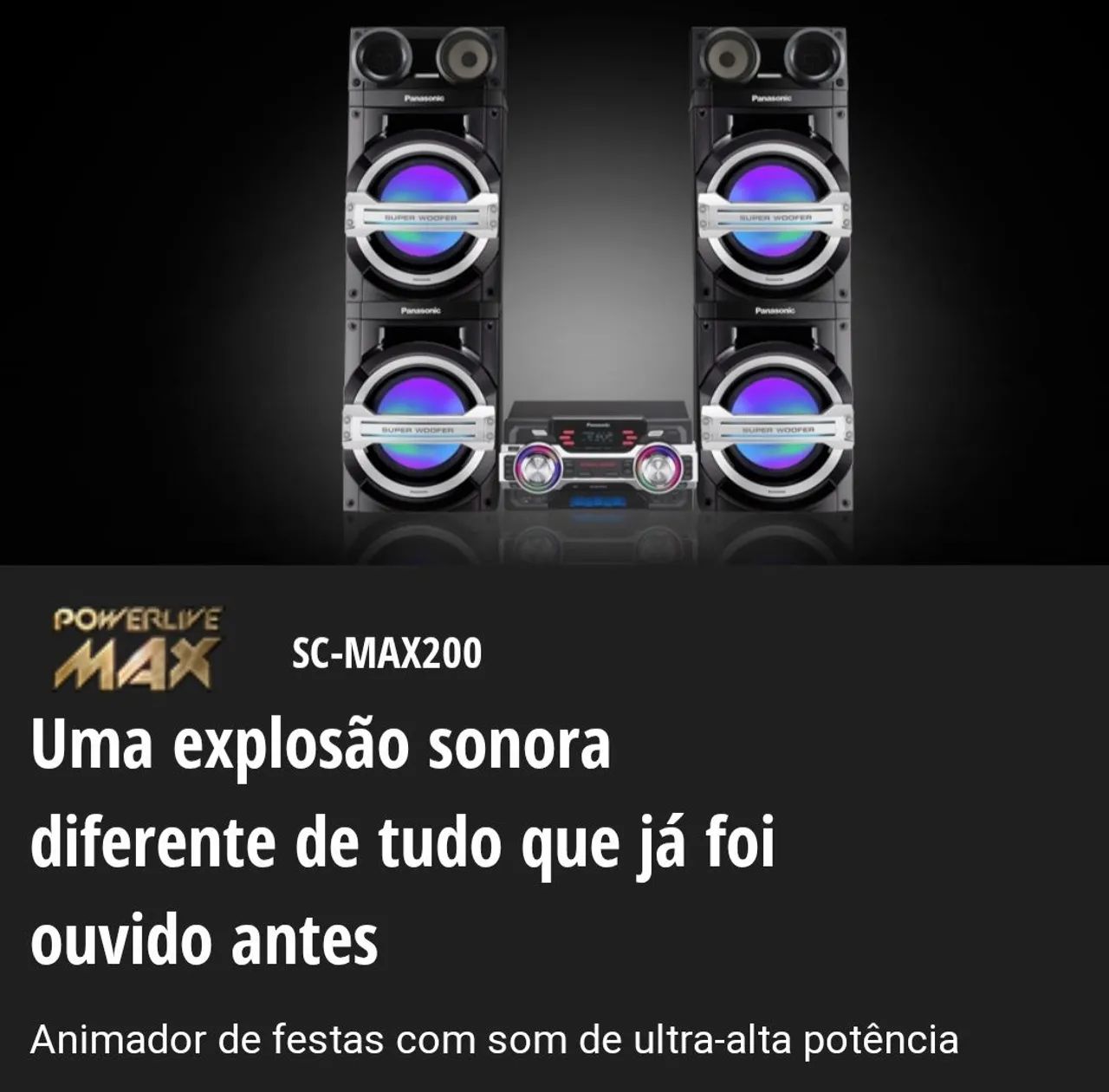 Som Panasonic com DEFEITO 4 Caixas - Foto 5