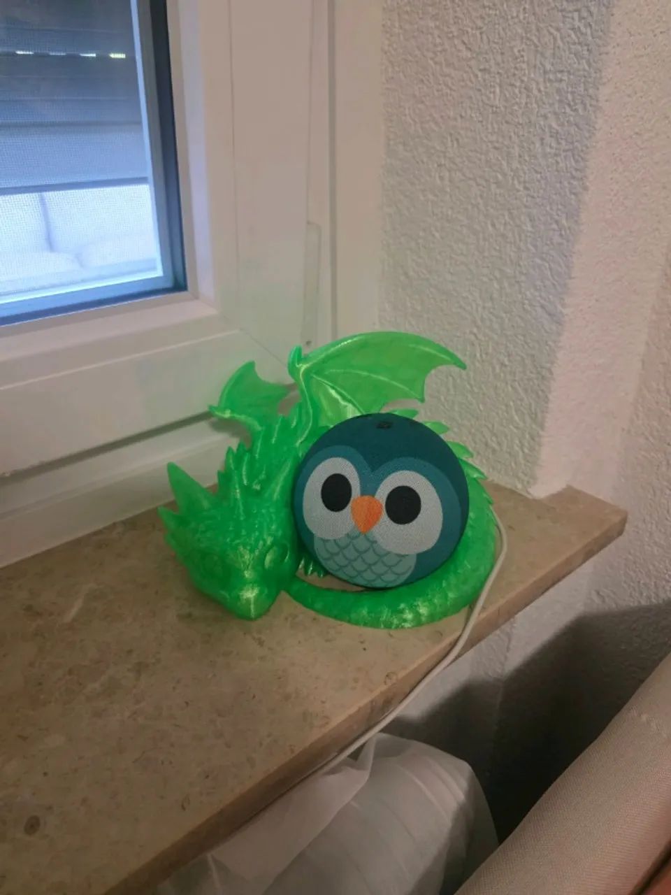 (Sob encomenda) Suporte Alexa echo dot dragão  - Foto 4