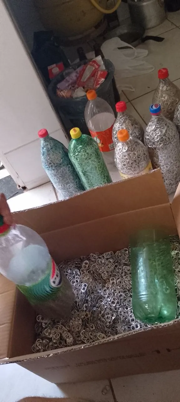 Tampinhas de alumínio para artesanato e decoração