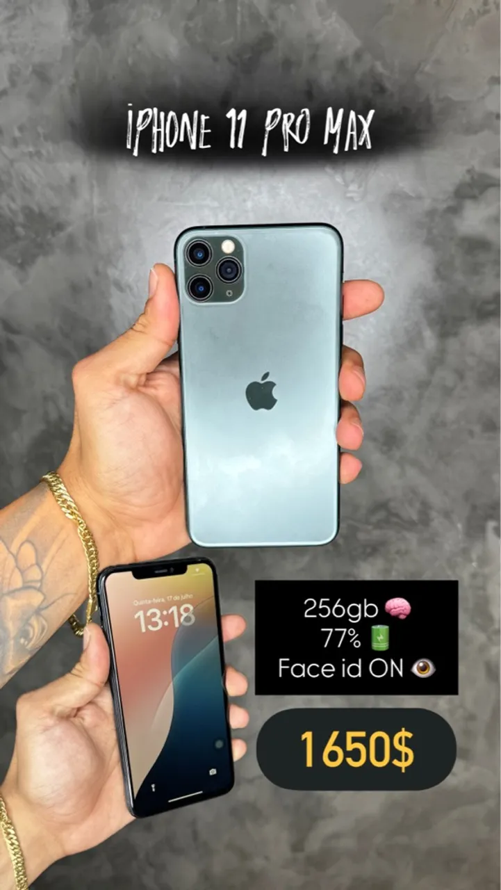 iPhone 11 Pro Max 256GB - Face ID ON