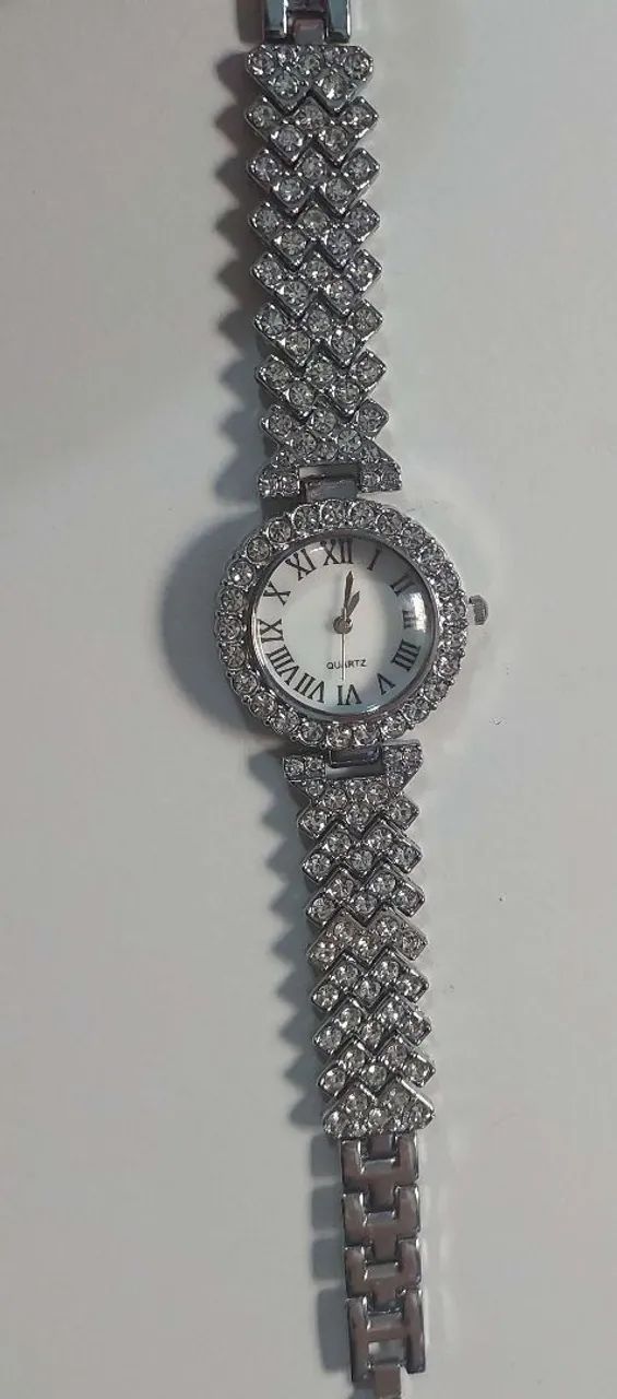 Relógio + Pulseira Feminina Cravejada  - Foto 2