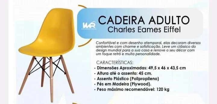 Cadeira Adulto Charles Eames Eiffel