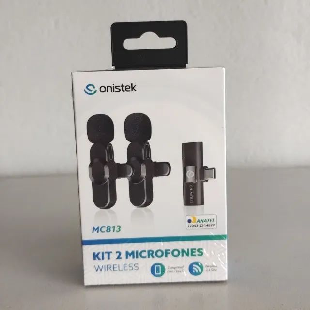 MICROFONE LAPELA DUPLO TIPO C 