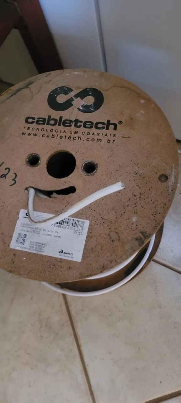 Cabo Coaxial Cabletech Rge-06 90% Branco + ou - 200 Metros 80221 - Foto 3