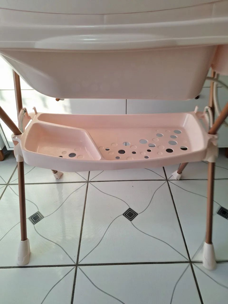 Banheira com trocador Galzerano Premium Rosa - Foto 2