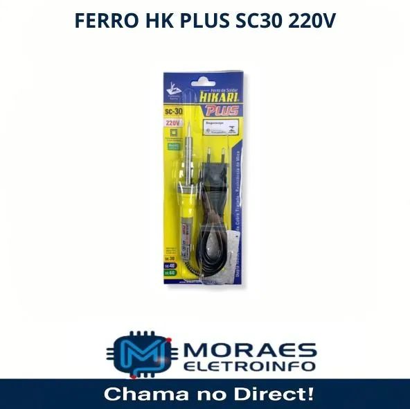 Ferro de solda Hikari HK plus SC 30 