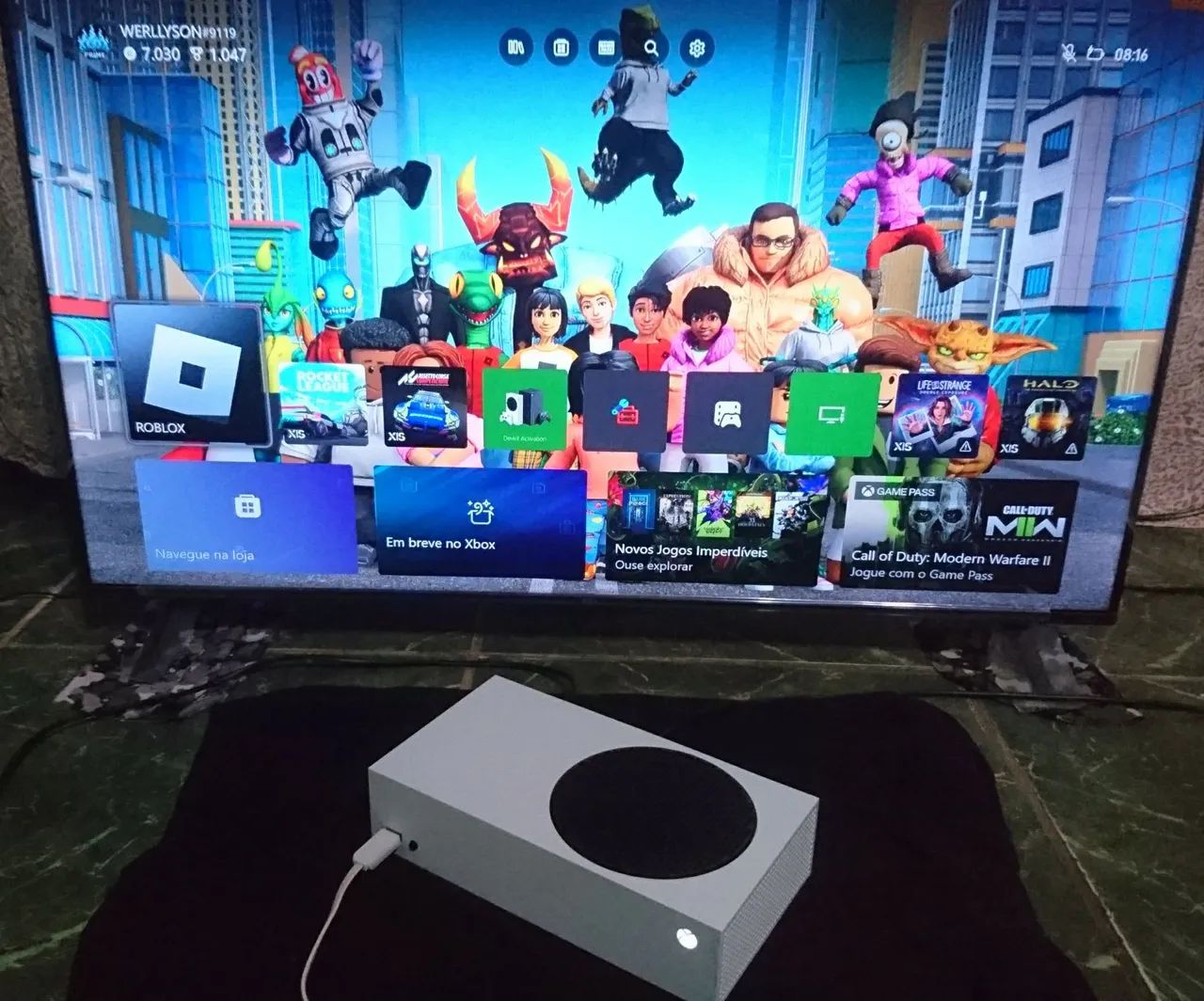 Xbox Series S-usado fuciona+Atenção conector hdmi danificado +modo densevolvendor+JOGO u - Foto 3