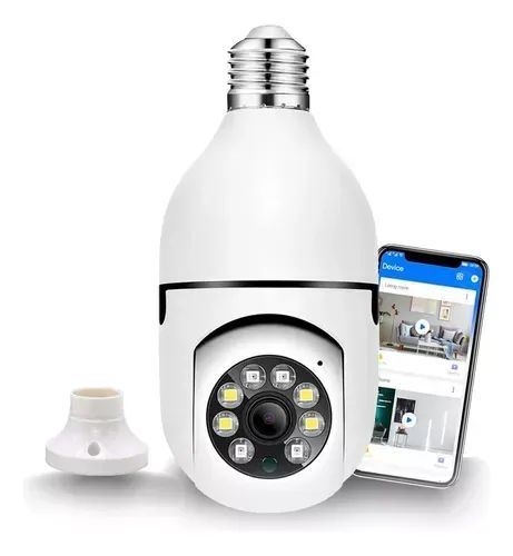 Câmera Segurança Bocal 1080p Wifi Full Hd Lâmpada Visão Noturna - Foto 6