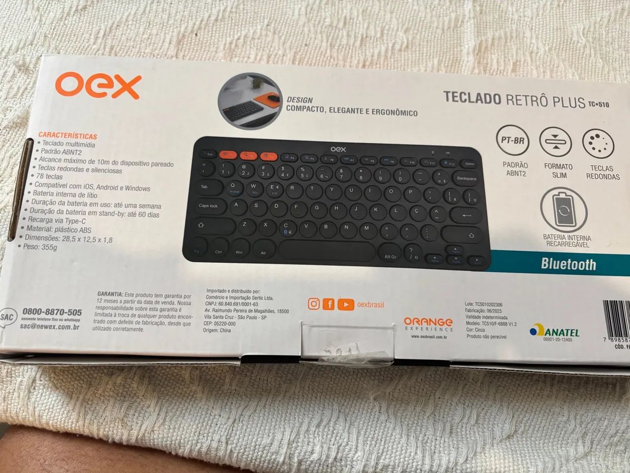 Teclado Bluetooth Retro Plus TC-510 Oex - Foto 5