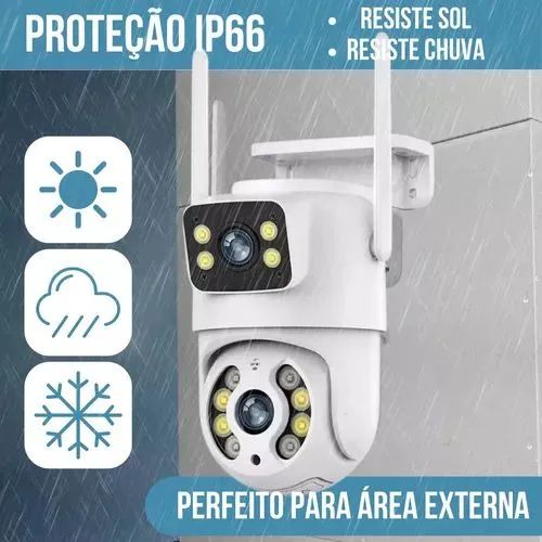 Câmera de Segurança prova dagua Wi-Fi 1080P Full HD lente dupla 2 em 1  - Foto 2