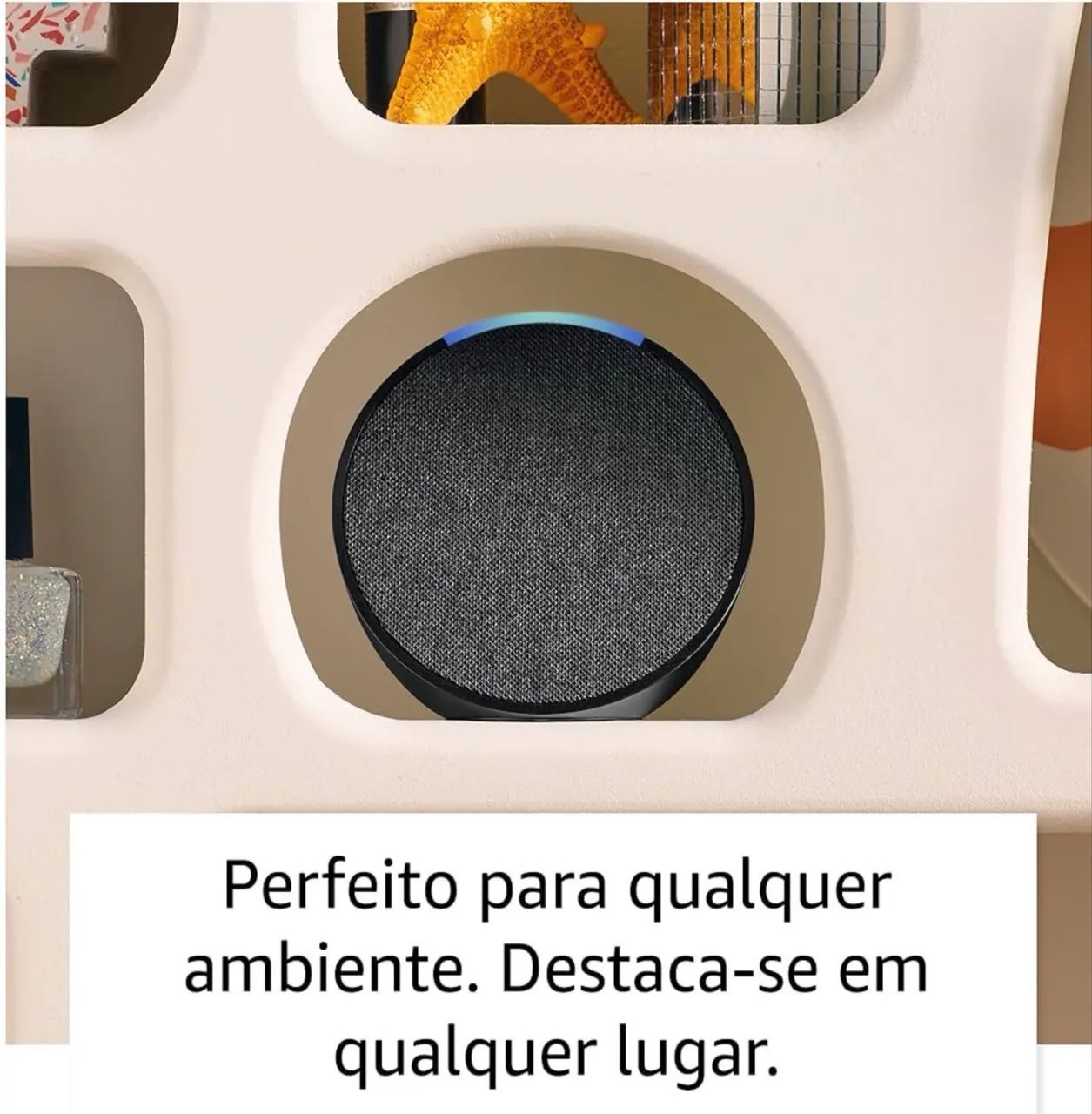 Echo Pop (Geração mais recente) | Smart speaker compacto com som envolvente e Alexa  - Foto 3