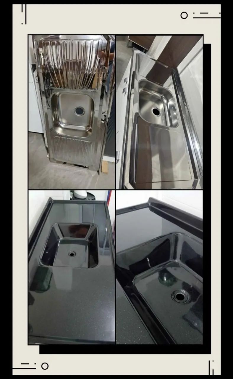 - Vendo "CUBA PRETA & BRANCA & INOX _NOVAS De Fábrica  - Foto 2