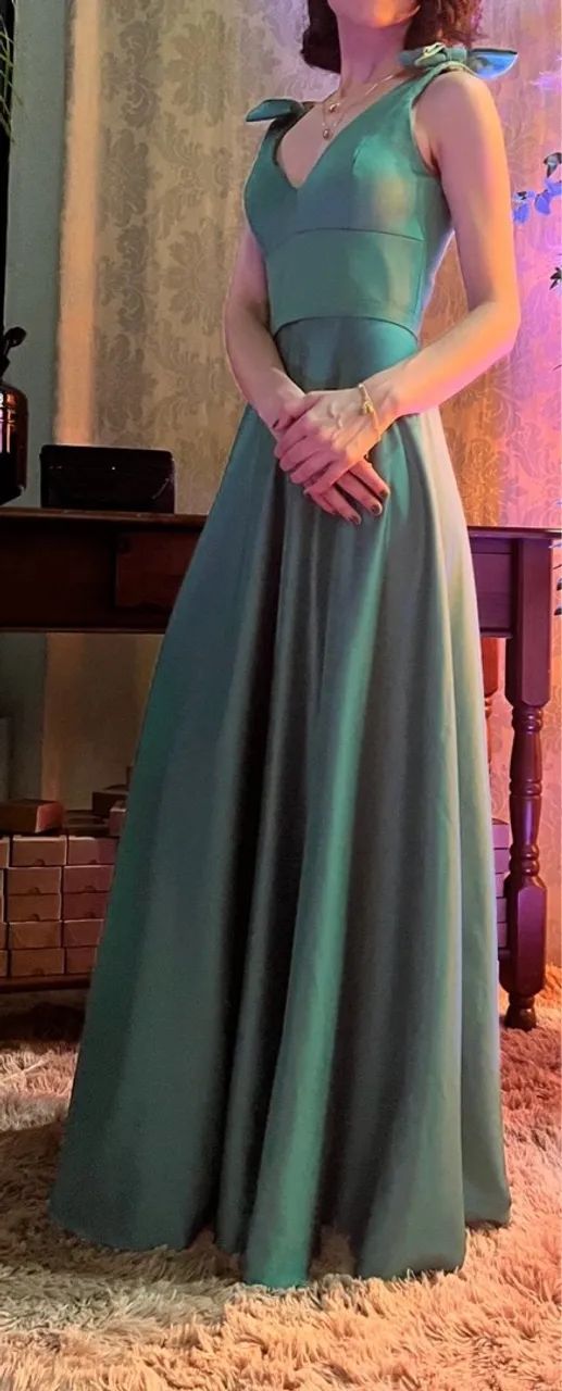 Vestido Longo Verde Esmeralda - Foto 2