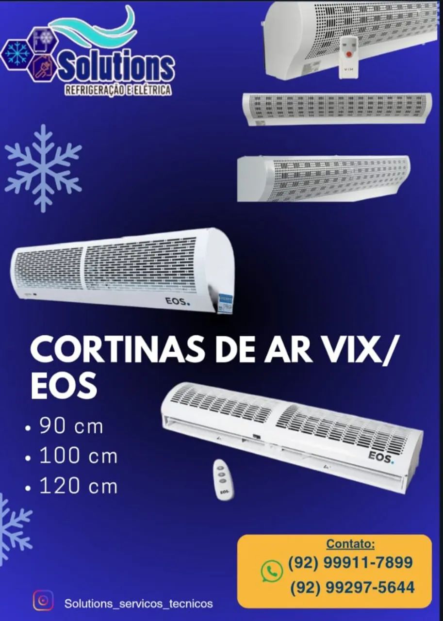 Cortinas de Ar Vix/EOS - 90cm, 100cm e 120cm