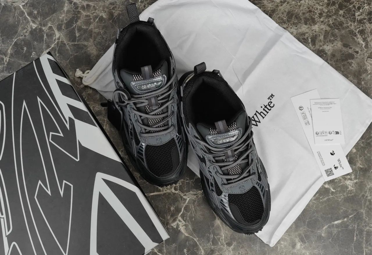 Tênis Off-White Preto e Cinza - Foto 3