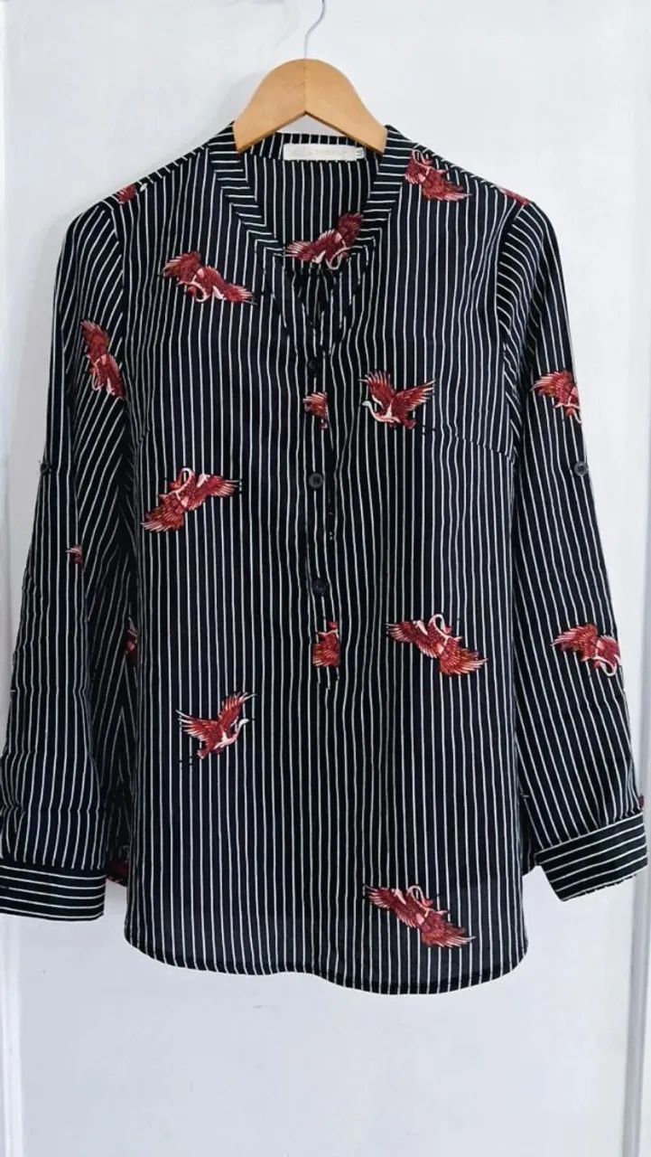 Camisa listrada e pássaros Loverly tam P - Foto 3
