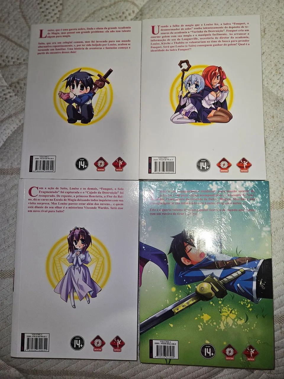 Zero No Tsukaima 1 ao 4 (Mangá) - Foto 2