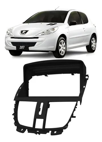 Moldura Painel 2 Din Multimidia Peugeot 207 2008 2009 2010
