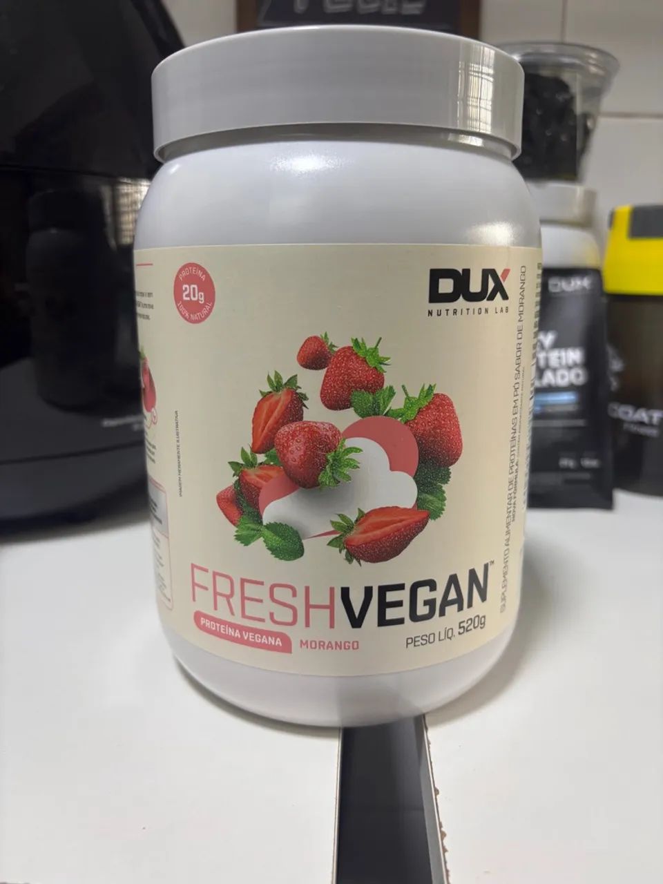 Proteína Vegetal em Pó Sabor Morango - 20 Porções - Foto 4