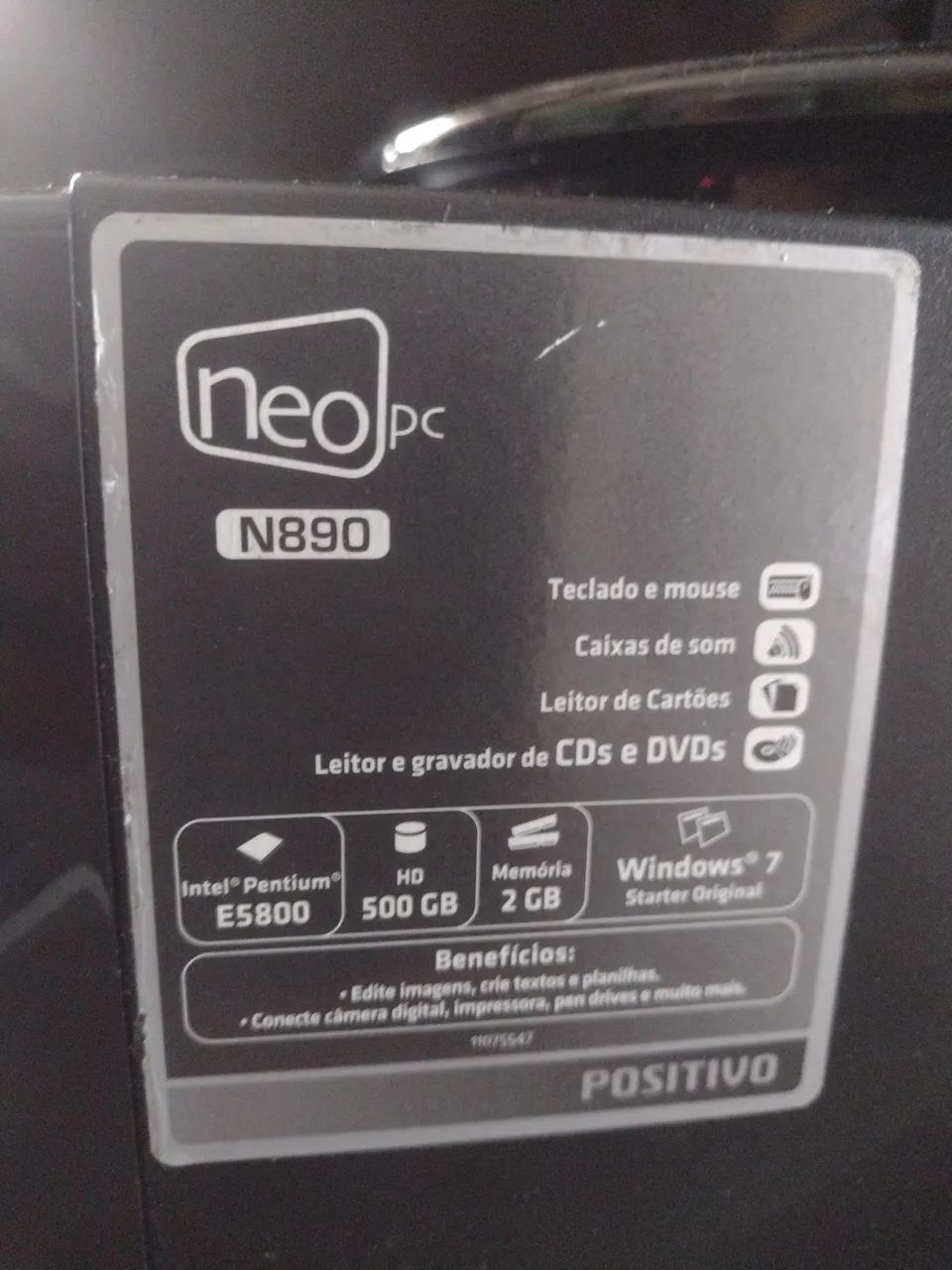 VENDO OU TROCO - PC INTEL PENTIUM WINDOWS 7 R$500 - Foto 4