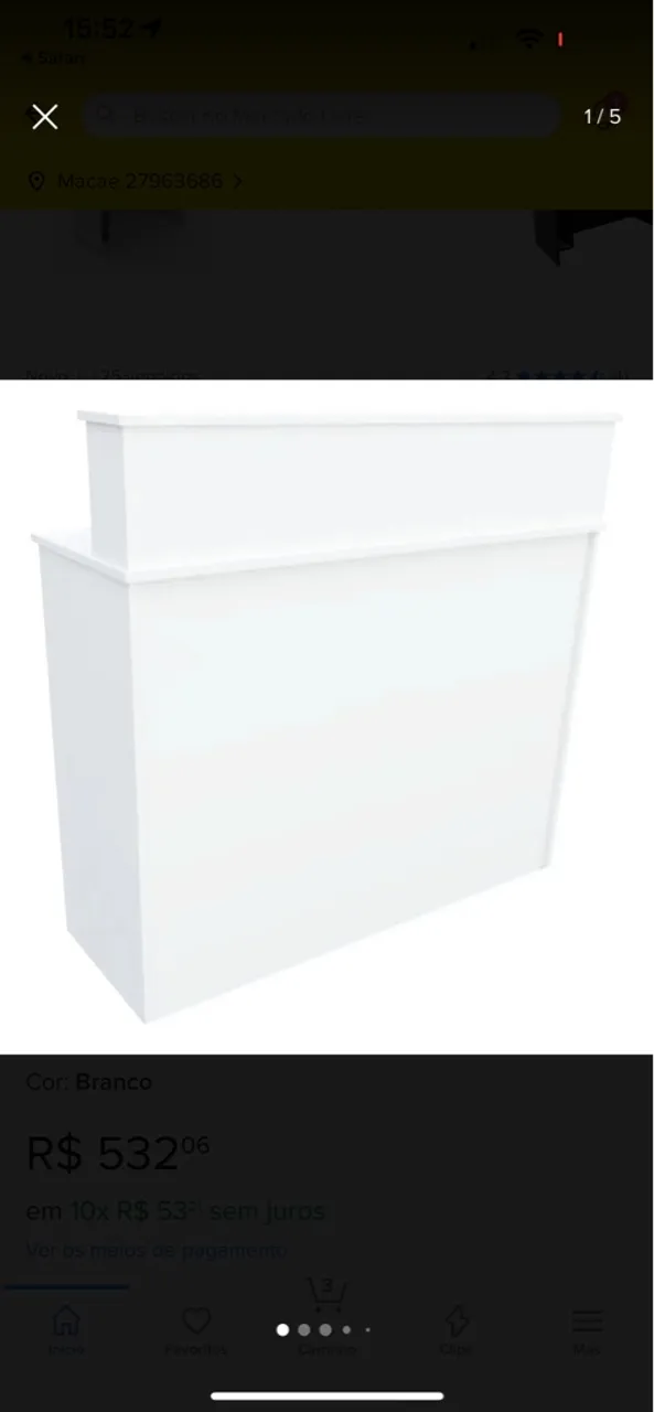Balcão de escritório branco
