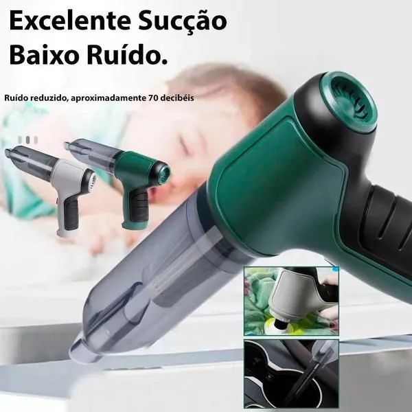 Aspirador de Pó Portátil 3 Horas de Uso Contínuo, 4 Acessórios. - Foto 2