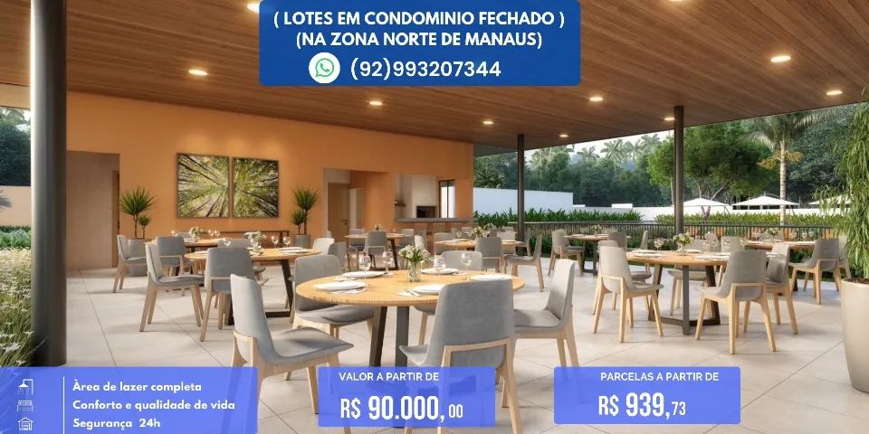 (Lotes condomínio Fechado em Manaus)entrada parcelada em ate 10 vezes  - Foto 3