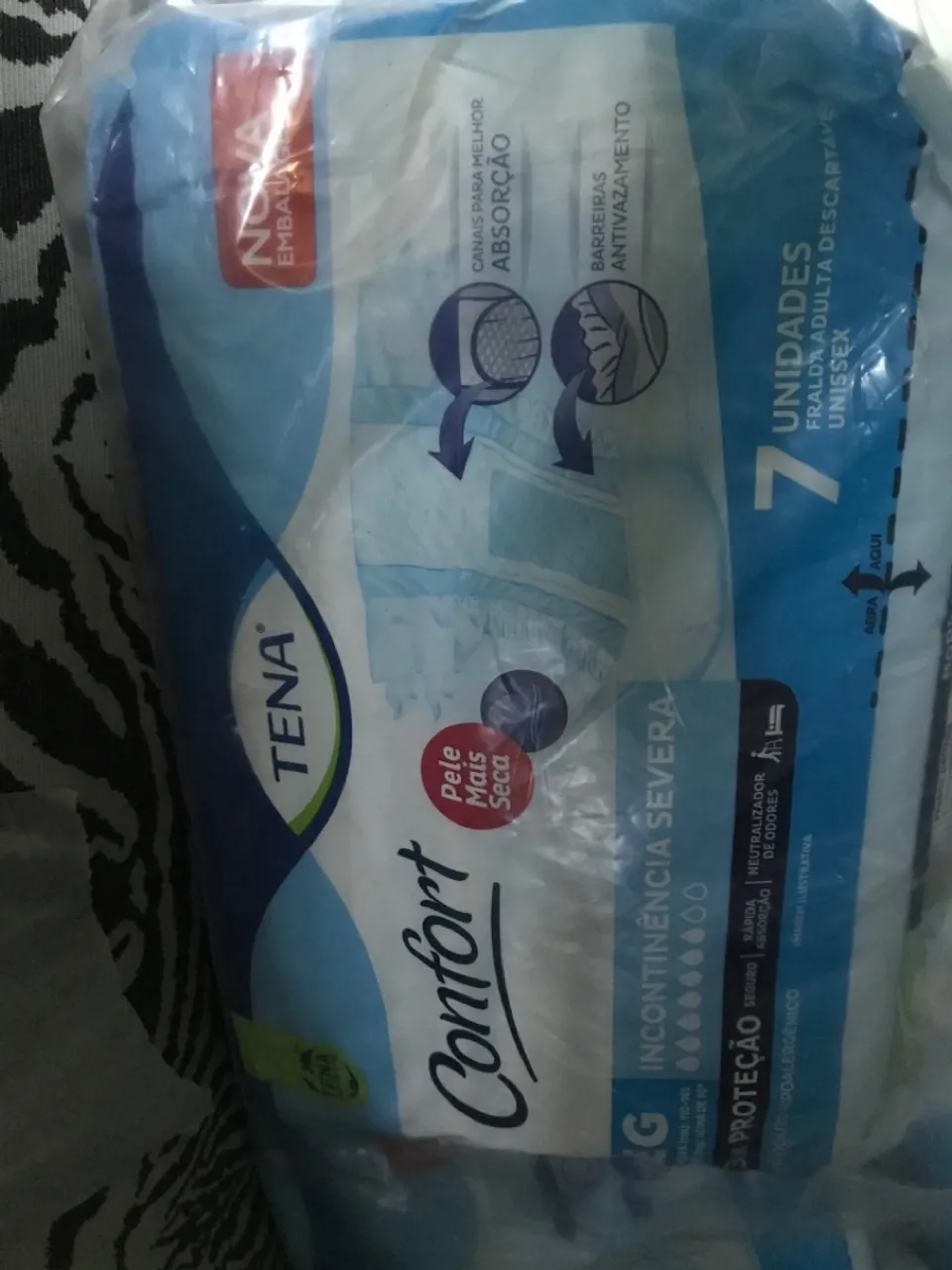 Fralda Adulto Descartável Tena Confort - 7 Unidades