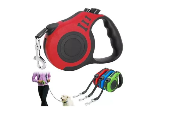 Coleira Guia Retrátil Pet Cachorros Gatos - Foto 2