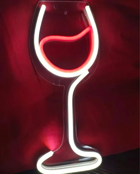 Luminoso Led Neon Taça de Vinho - Foto 3