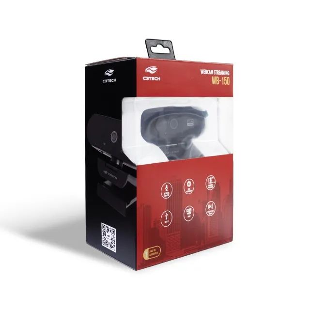 Webcam C3Tech WB-150BK Full HD 1080P 30 FPS - WZetta - Foto 4