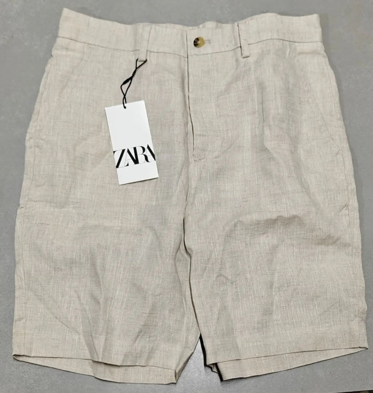 Bermuda 100% Linho Zara Man - Foto 2
