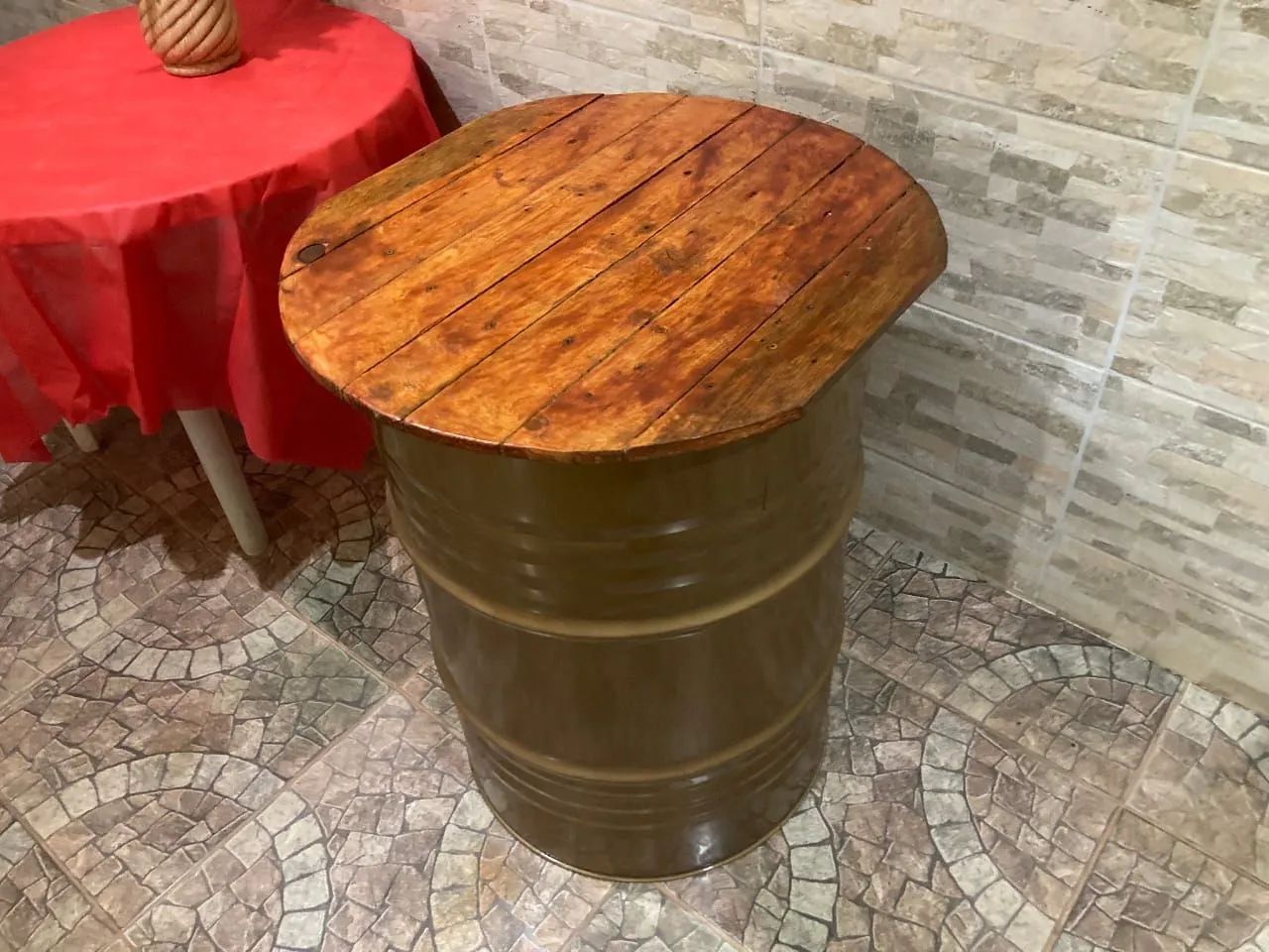 Tambor de ferro com tampão de madeira - Foto 4