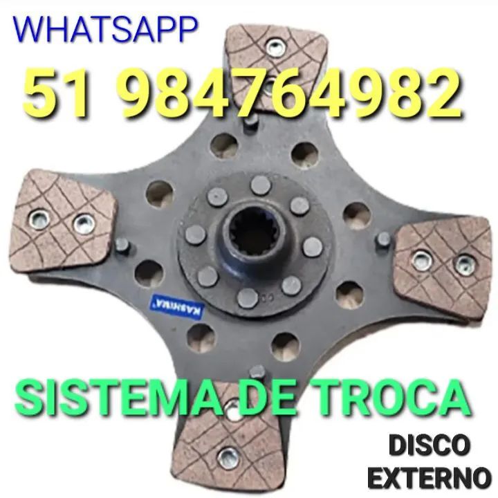 EMBREAGEM DUPLA-PLATO E DISCO INT. E EXT. DO TRATOR JOHN DEERE 5403-5600-5605-5607-5700 - Foto 4