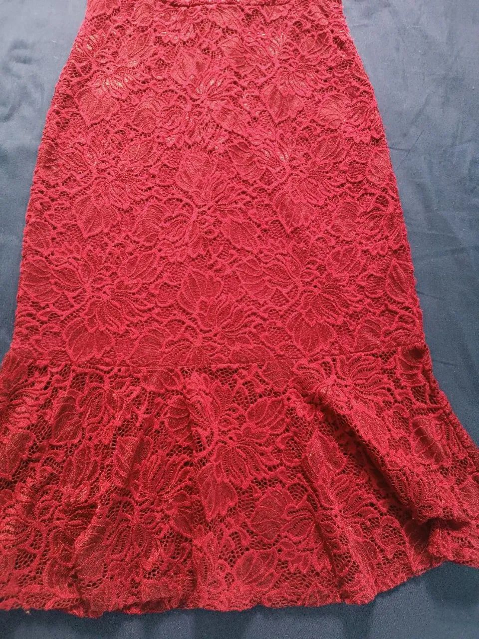 Vestido em renda Marsala  - Foto 3