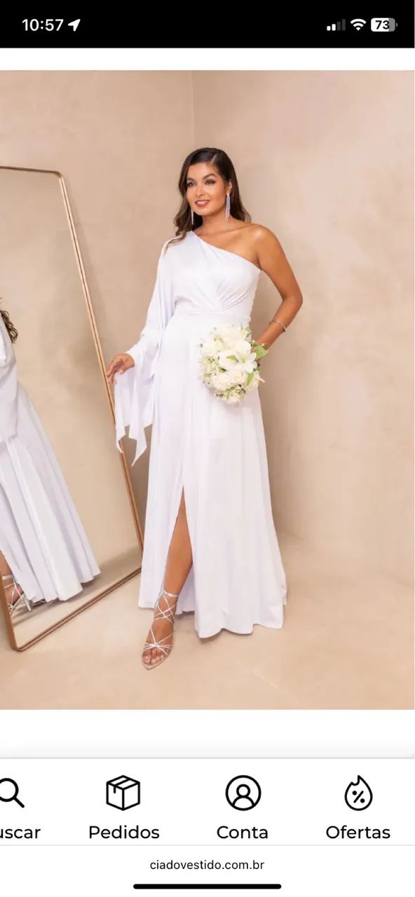 Vestido longo branco G  - Foto 2